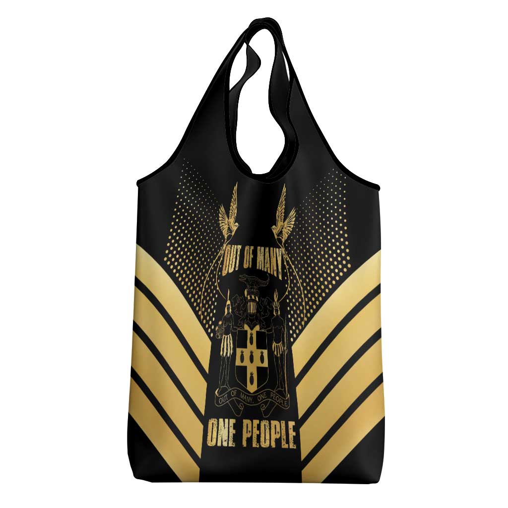Jamaica Independence Day Grocery Bag Out Of Many One People Gold Color
