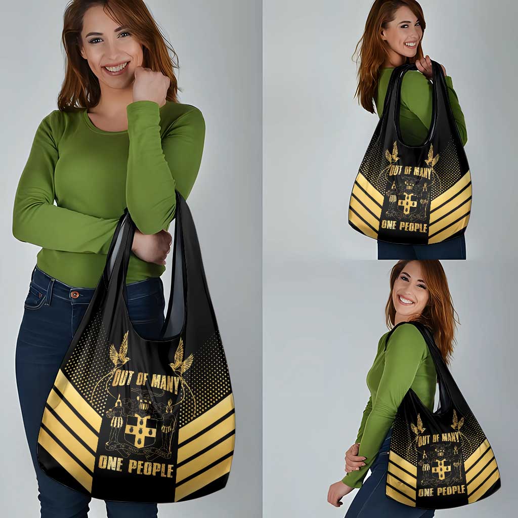 Jamaica Independence Day Grocery Bag Out Of Many One People Gold Color