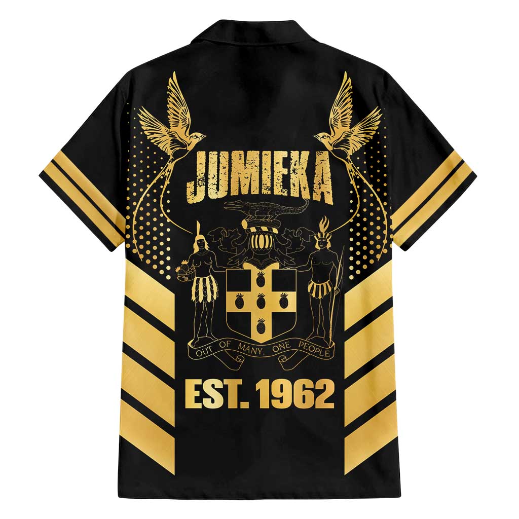 Jamaica Independence Day Hawaiian Shirt Out Of Many One People Gold Color