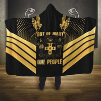 Jamaica Independence Day Hooded Blanket Out Of Many One People Gold Color