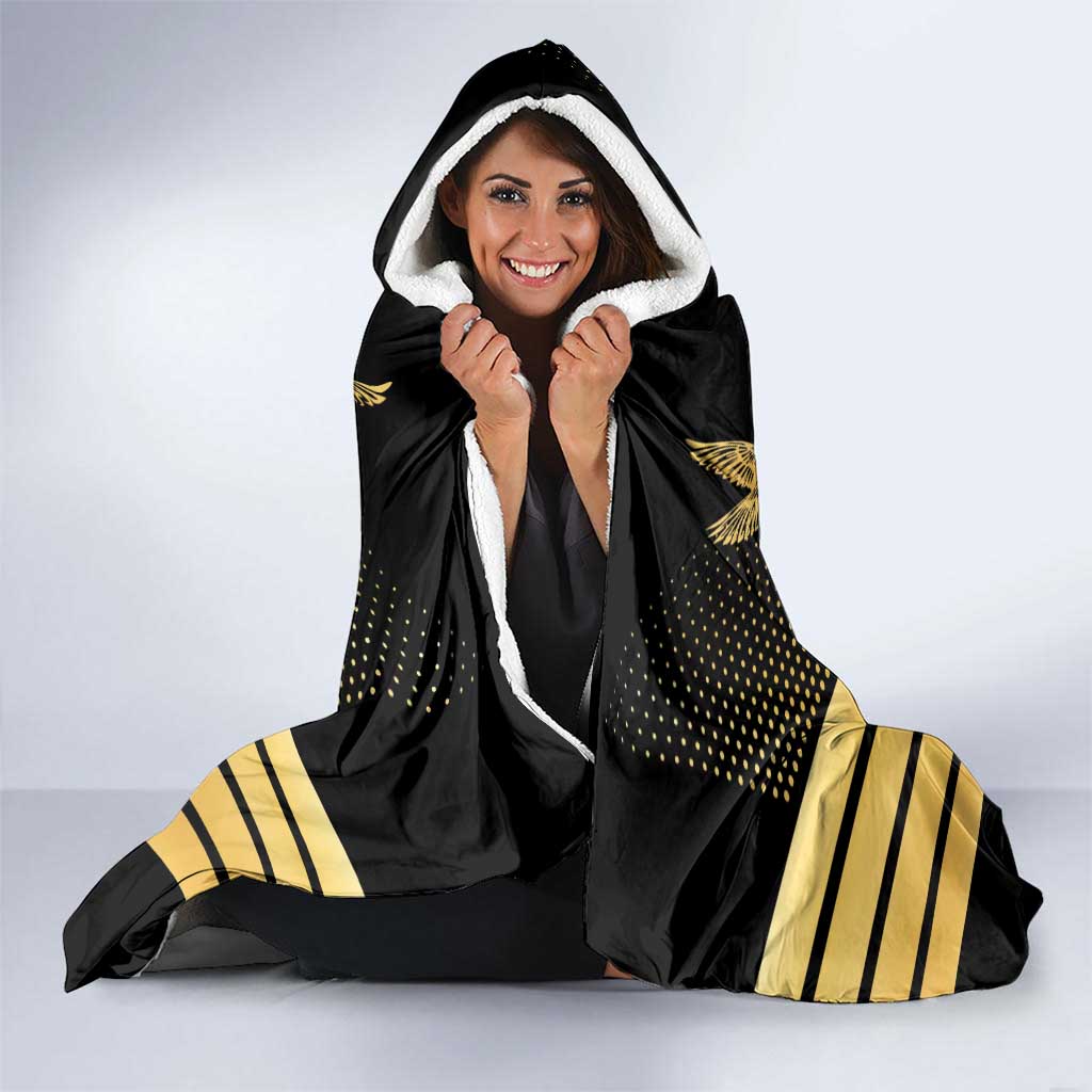 Jamaica Independence Day Hooded Blanket Out Of Many One People Gold Color