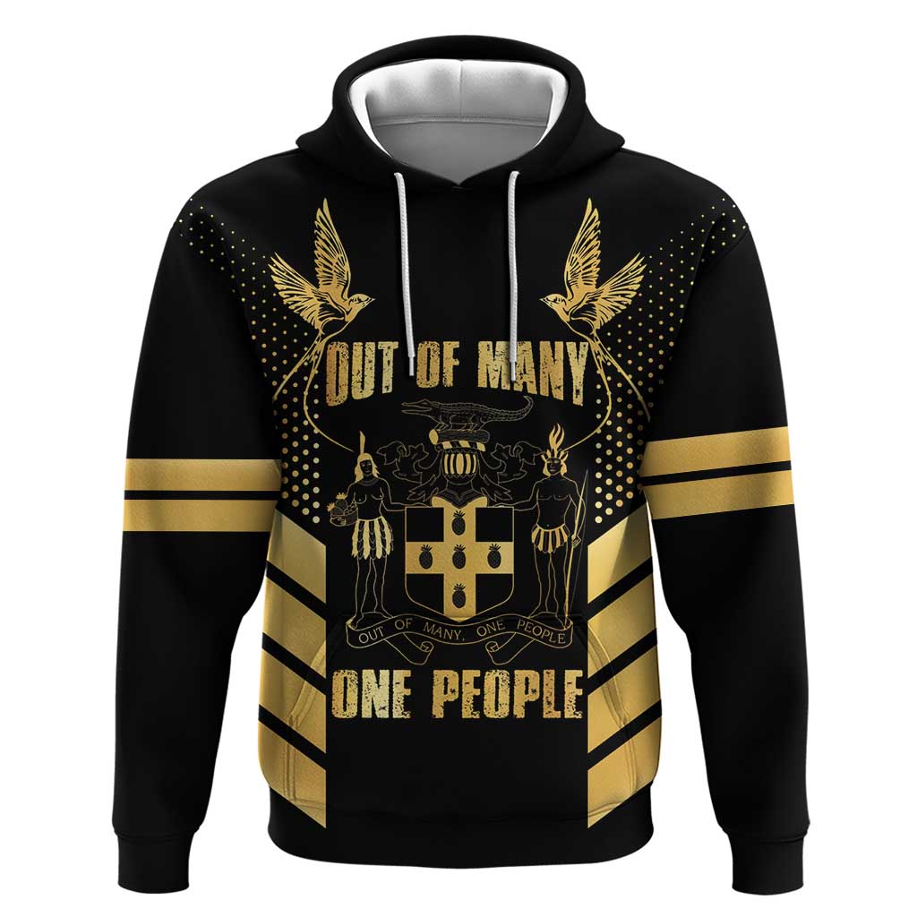 Jamaica Independence Day Hoodie Out Of Many One People Gold Color
