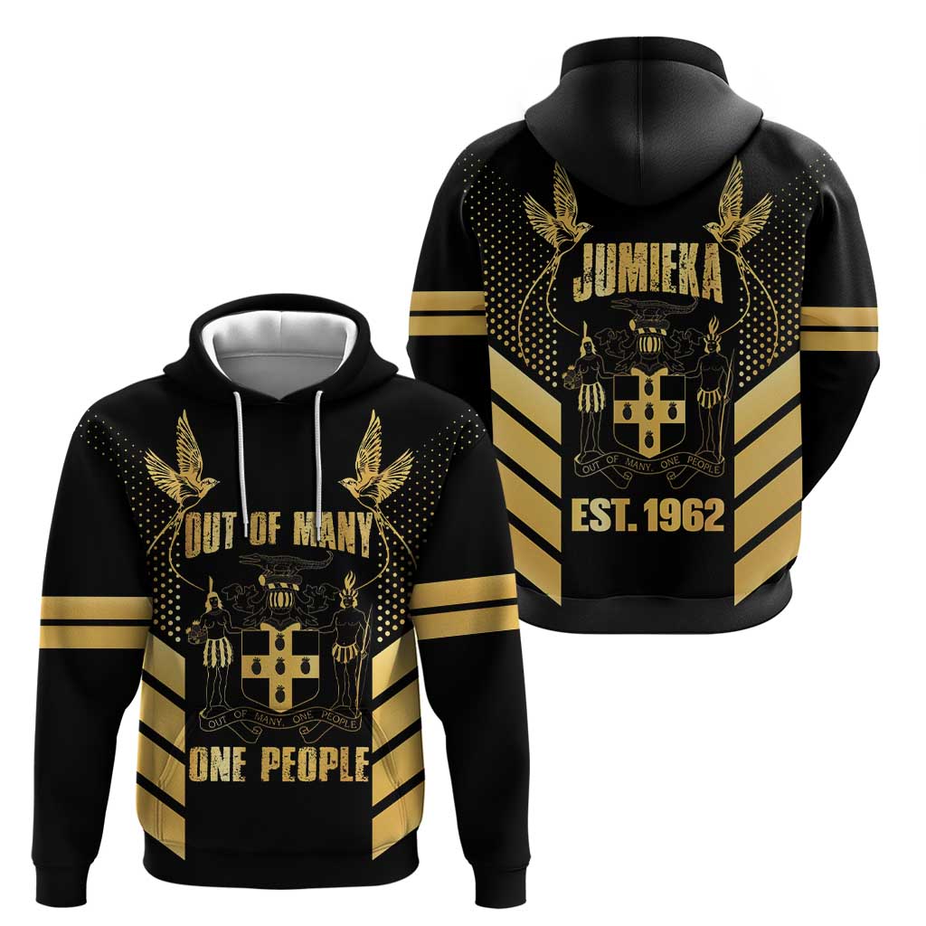 Jamaica Independence Day Hoodie Out Of Many One People Gold Color