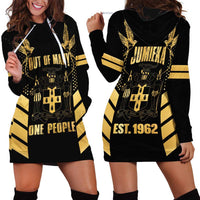 Jamaica Independence Day Hoodie Dress Out Of Many One People Gold Color