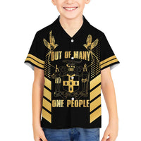Jamaica Independence Day Kid Hawaiian Shirt Out Of Many One People Gold Color
