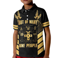 Jamaica Independence Day Kid Polo Shirt Out Of Many One People Gold Color