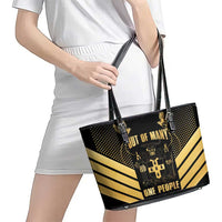 Jamaica Independence Day Leather Tote Bag Out Of Many One People Gold Color