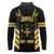 Jamaica Independence Day Long Sleeve Polo Shirt Out Of Many One People Gold Color