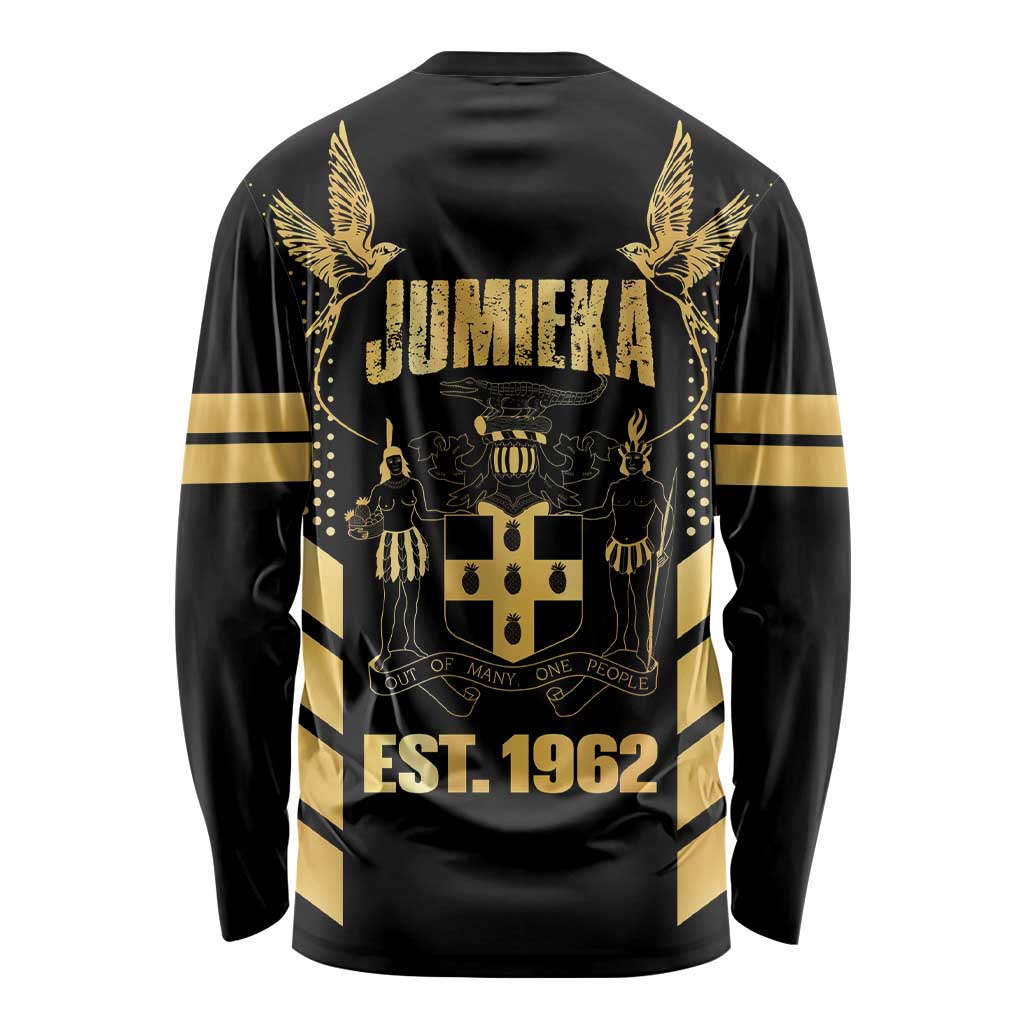 Jamaica Independence Day Long Sleeve Shirt Out Of Many One People Gold Color