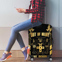 Jamaica Independence Day Luggage Cover Out Of Many One People Gold Color