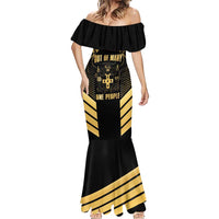 Jamaica Independence Day Mermaid Dress Out Of Many One People Gold Color