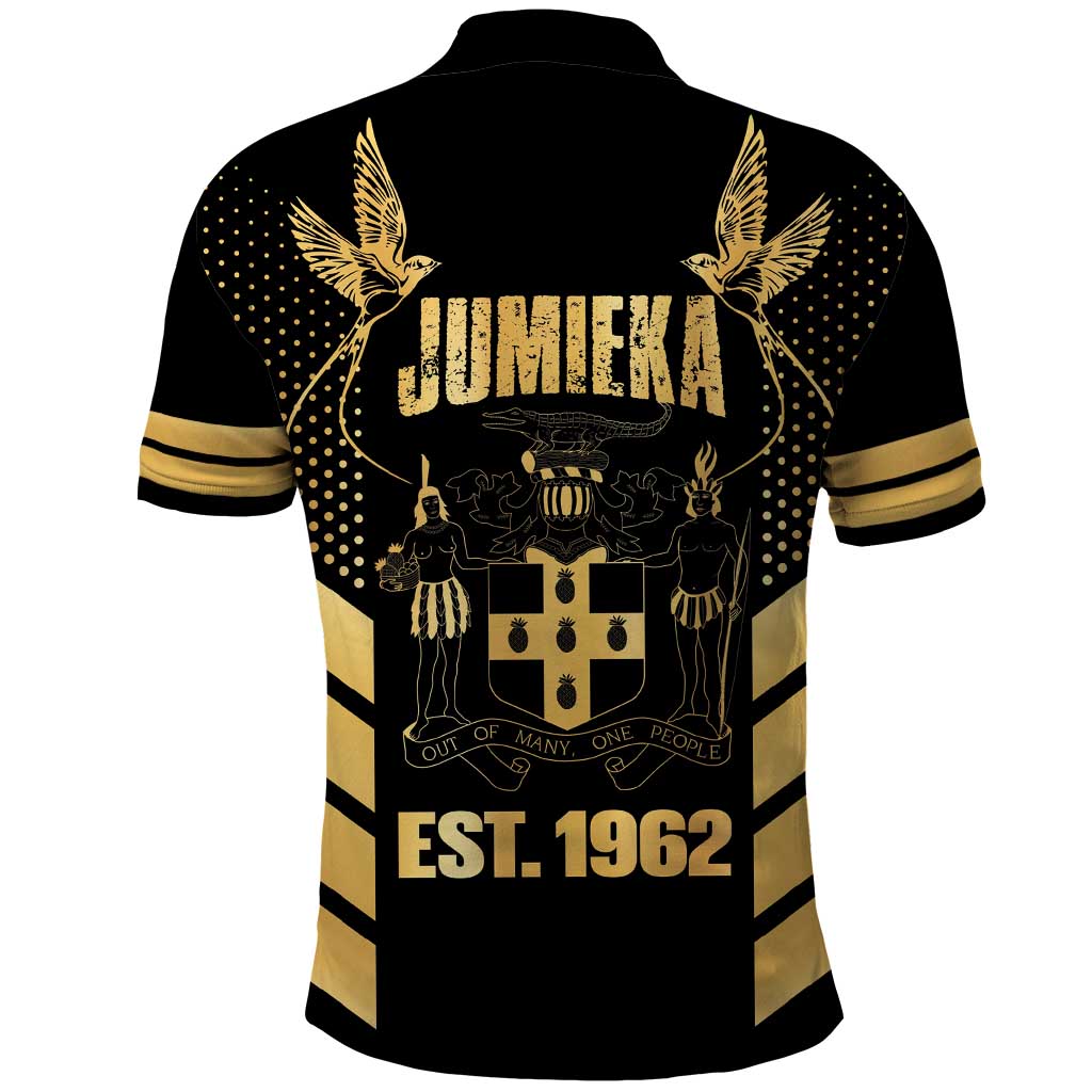 Jamaica Independence Day Polo Shirt Out Of Many One People Gold Color
