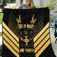 Jamaica Independence Day Quilt Out Of Many One People Gold Color