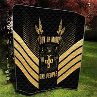 Jamaica Independence Day Quilt Out Of Many One People Gold Color