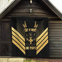 Jamaica Independence Day Quilt Out Of Many One People Gold Color