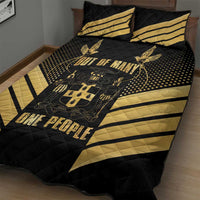 Jamaica Independence Day Quilt Bed Set Out Of Many One People Gold Color