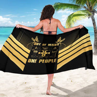 Jamaica Independence Day Sarong Out Of Many One People Gold Color