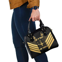 Jamaica Independence Day Shoulder Handbag Out Of Many One People Gold Color