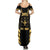 Jamaica Independence Day Summer Maxi Dress Out Of Many One People Gold Color