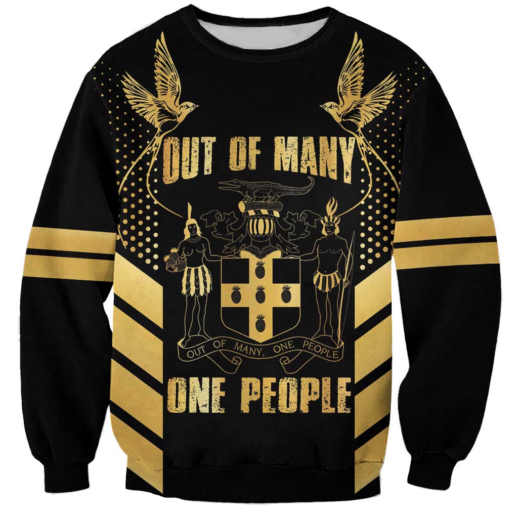 Jamaica Independence Day Sweatshirt Out Of Many One People Gold Color