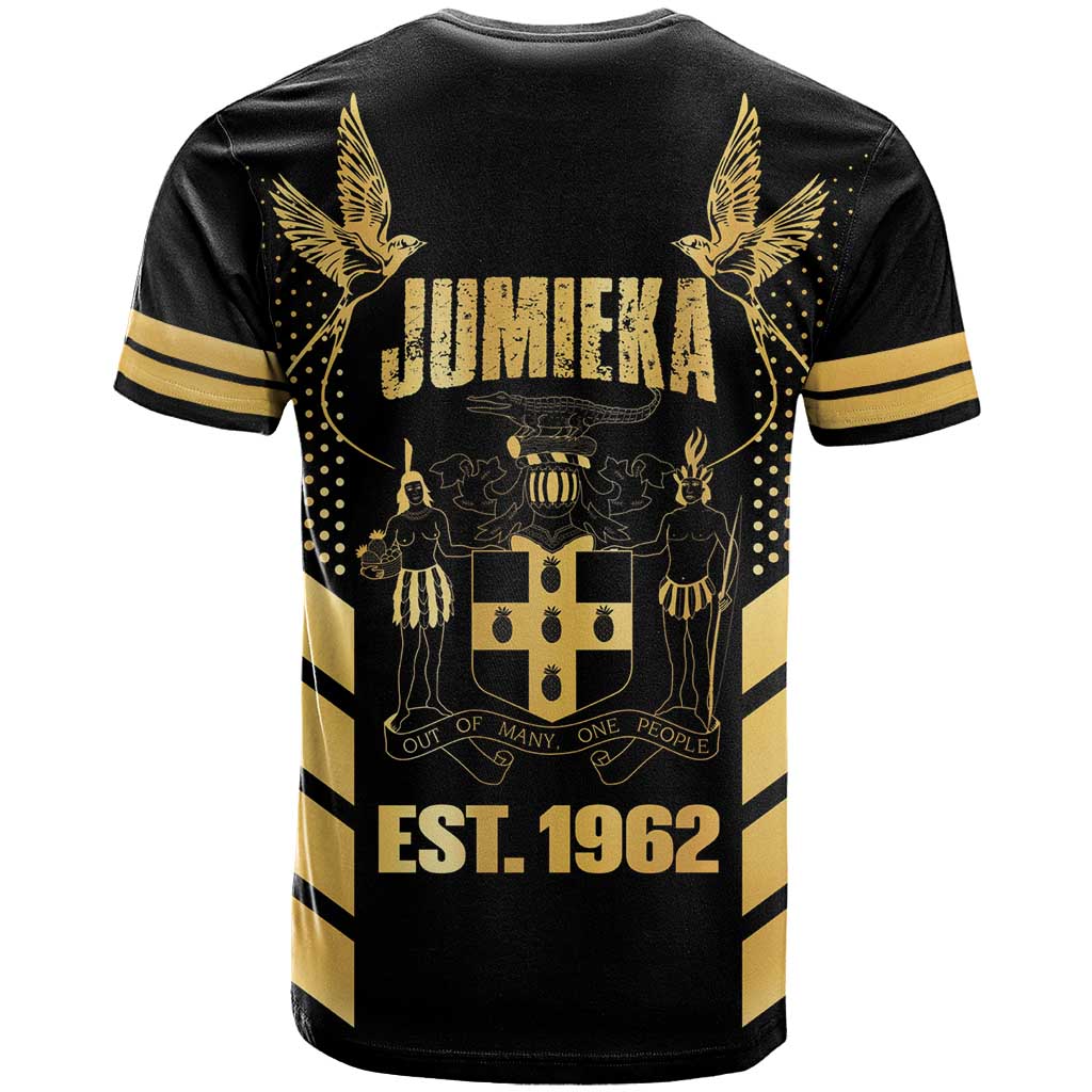 Jamaica Independence Day T Shirt Out Of Many One People Gold Color