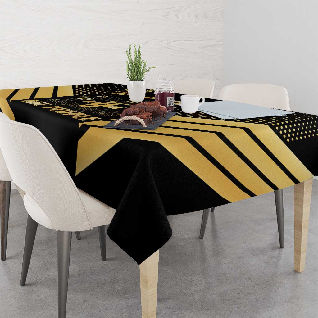 Jamaica Independence Day Tablecloth Out Of Many One People Gold Color