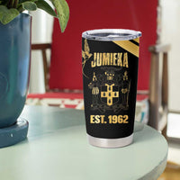 Jamaica Independence Day Tumbler Cup Out Of Many One People Gold Color