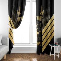 Jamaica Independence Day Window Curtain Out Of Many One People Gold Color