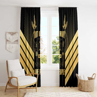 Jamaica Independence Day Window Curtain Out Of Many One People Gold Color