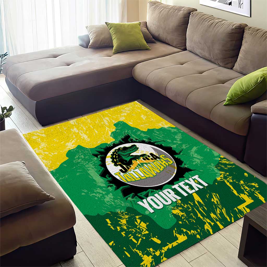 Custom Jamaica Cricket Area Rug Go Champions Tallawahs Grunge Style