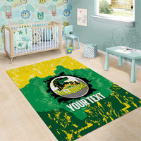 Custom Jamaica Cricket Area Rug Go Champions Tallawahs Grunge Style