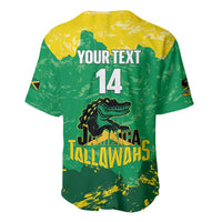 Custom Jamaica Cricket Baseball Jersey Go Champions Tallawahs Grunge Style
