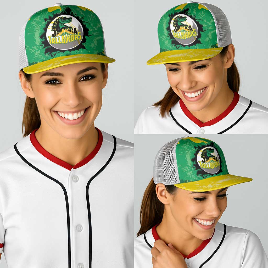 Jamaica Cricket Baseball Net Cap Go Champions Tallawahs Grunge Style - Wonder Print Shop