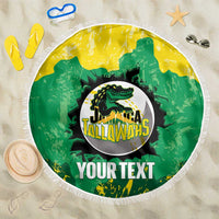 Custom Jamaica Cricket Beach Blanket Go Champions Tallawahs Grunge Style