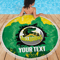 Custom Jamaica Cricket Beach Blanket Go Champions Tallawahs Grunge Style
