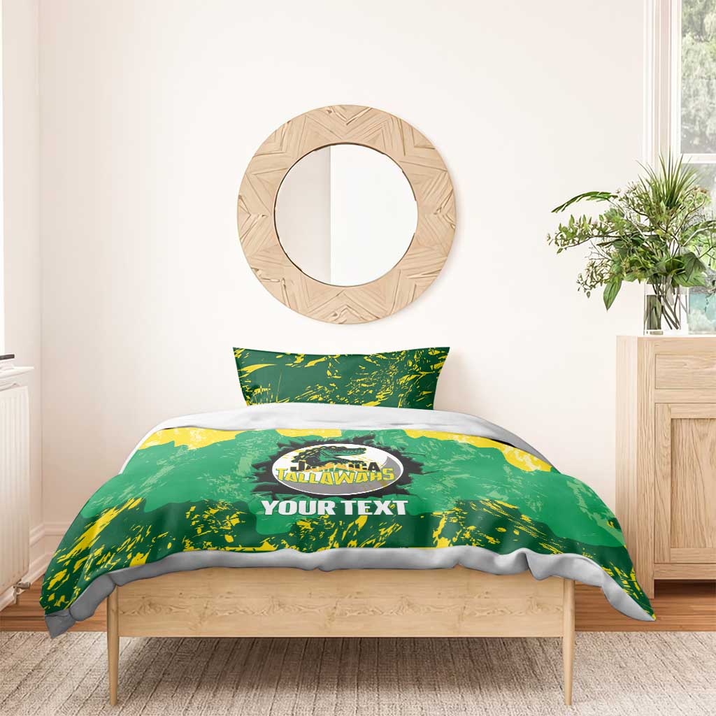 Custom Jamaica Cricket Bedding Set Go Champions Tallawahs Grunge Style
