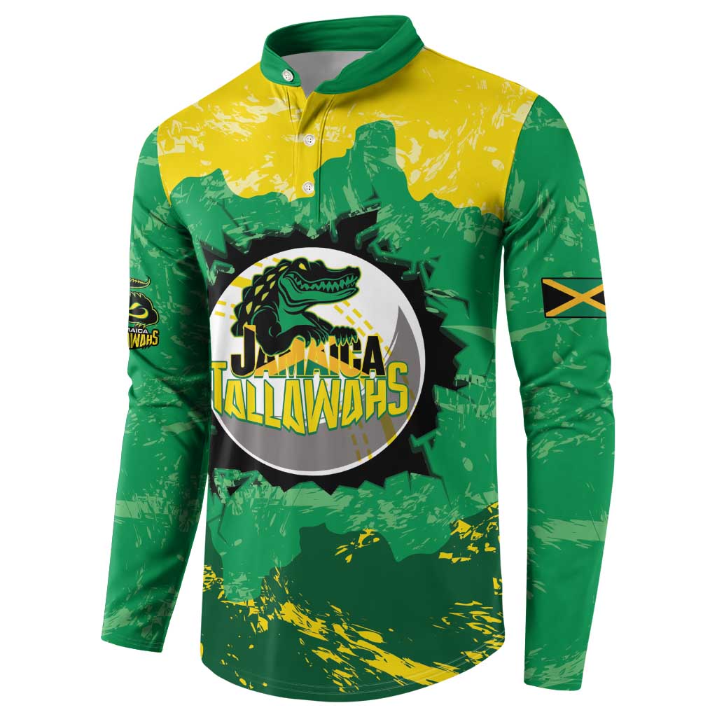 Custom Jamaica Cricket Button Sweatshirt Go Champions Tallawahs Grunge Style