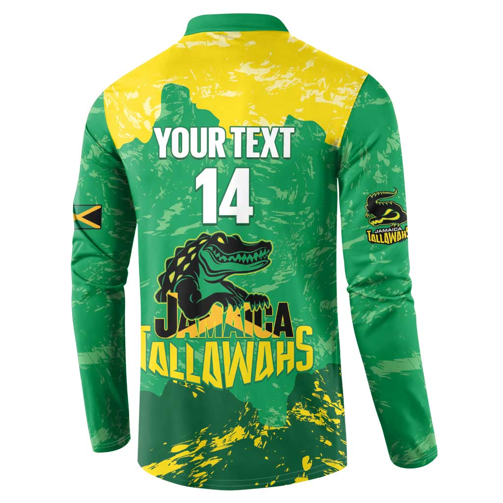Custom Jamaica Cricket Button Sweatshirt Go Champions Tallawahs Grunge Style