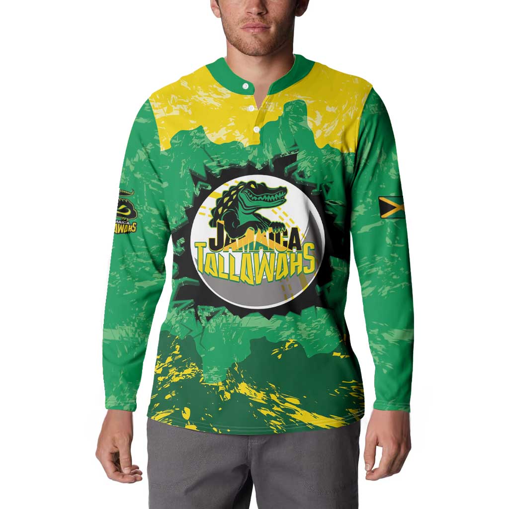 Custom Jamaica Cricket Button Sweatshirt Go Champions Tallawahs Grunge Style