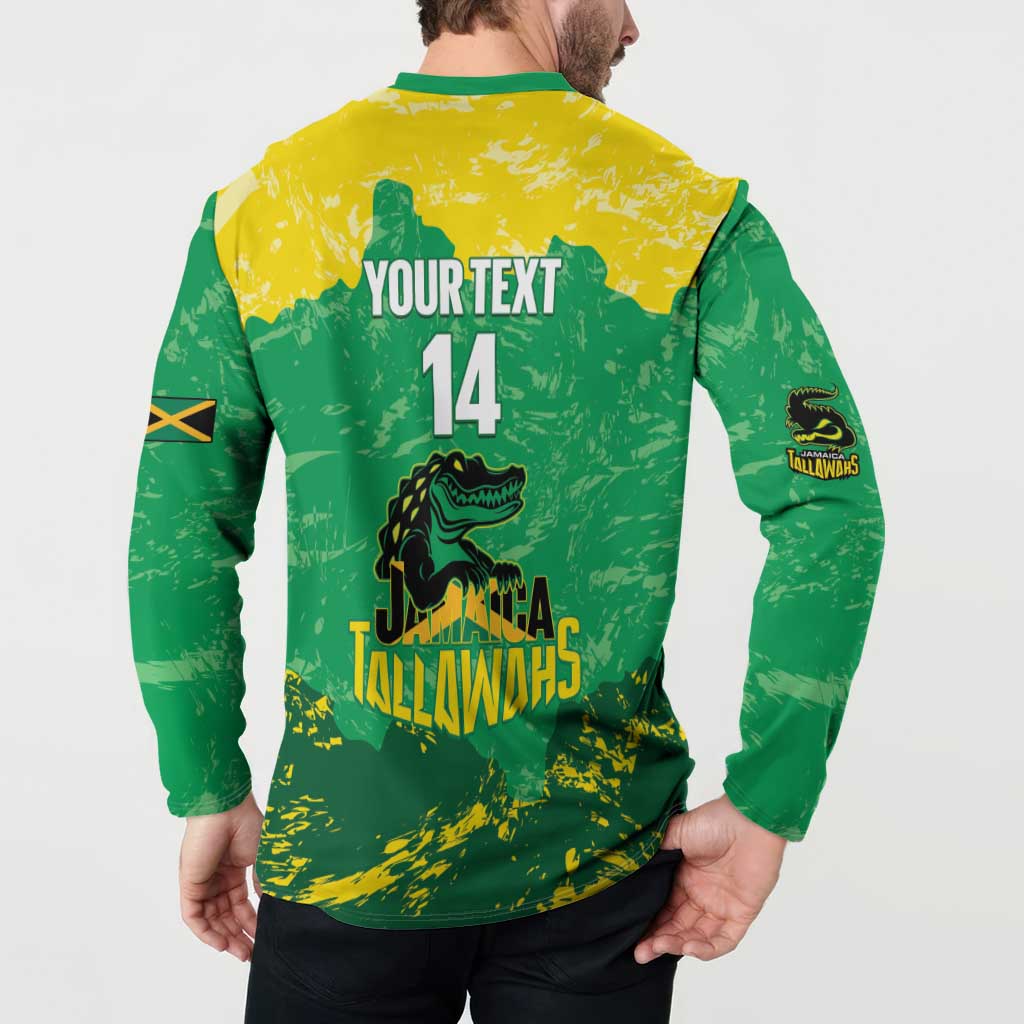 Custom Jamaica Cricket Button Sweatshirt Go Champions Tallawahs Grunge Style