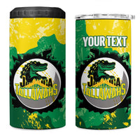 Custom Jamaica Cricket 4 in 1 Can Cooler Tumbler Go Champions Tallawahs Grunge Style