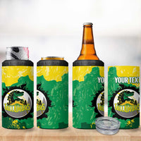 Custom Jamaica Cricket 4 in 1 Can Cooler Tumbler Go Champions Tallawahs Grunge Style