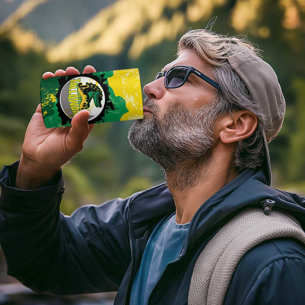 Custom Jamaica Cricket 4 in 1 Can Cooler Tumbler Go Champions Tallawahs Grunge Style