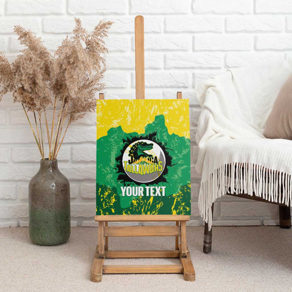 Custom Jamaica Cricket Canvas Wall Art Go Champions Tallawahs Grunge Style