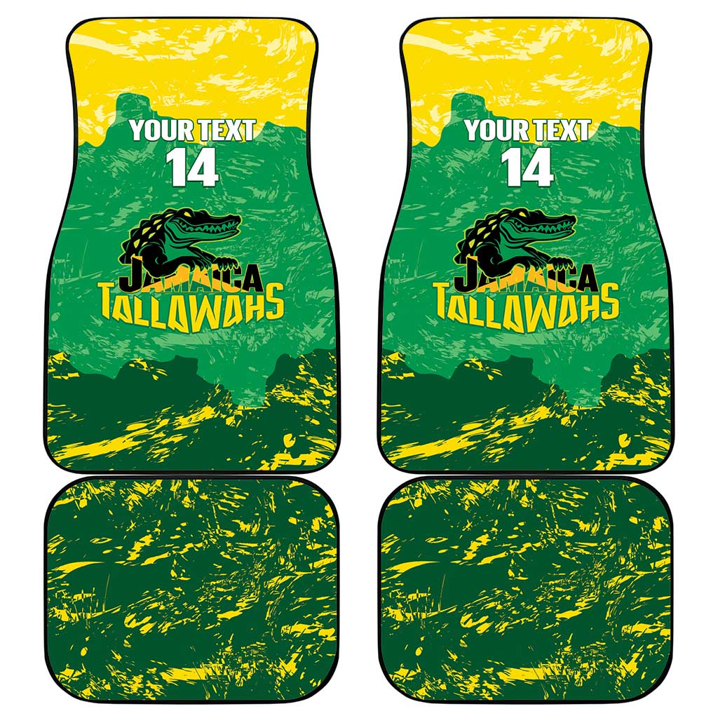 Custom Jamaica Cricket Car Mats Go Champions Tallawahs Grunge Style