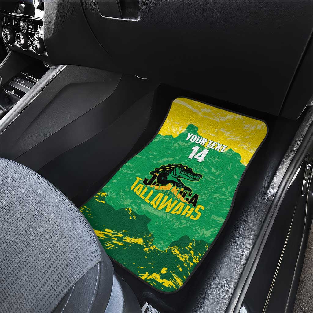 Custom Jamaica Cricket Car Mats Go Champions Tallawahs Grunge Style