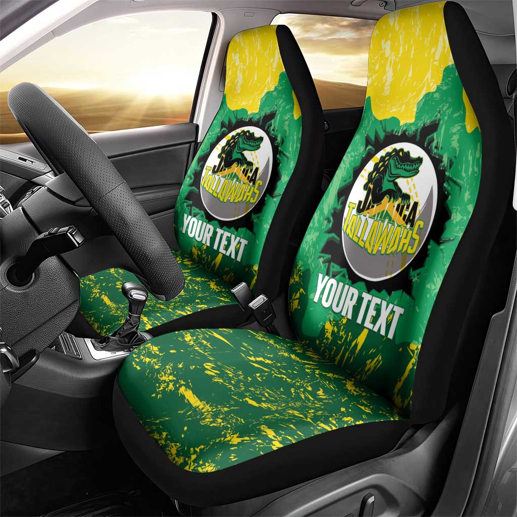 Custom Jamaica Cricket Car Seat Cover Go Champions Tallawahs Grunge Style