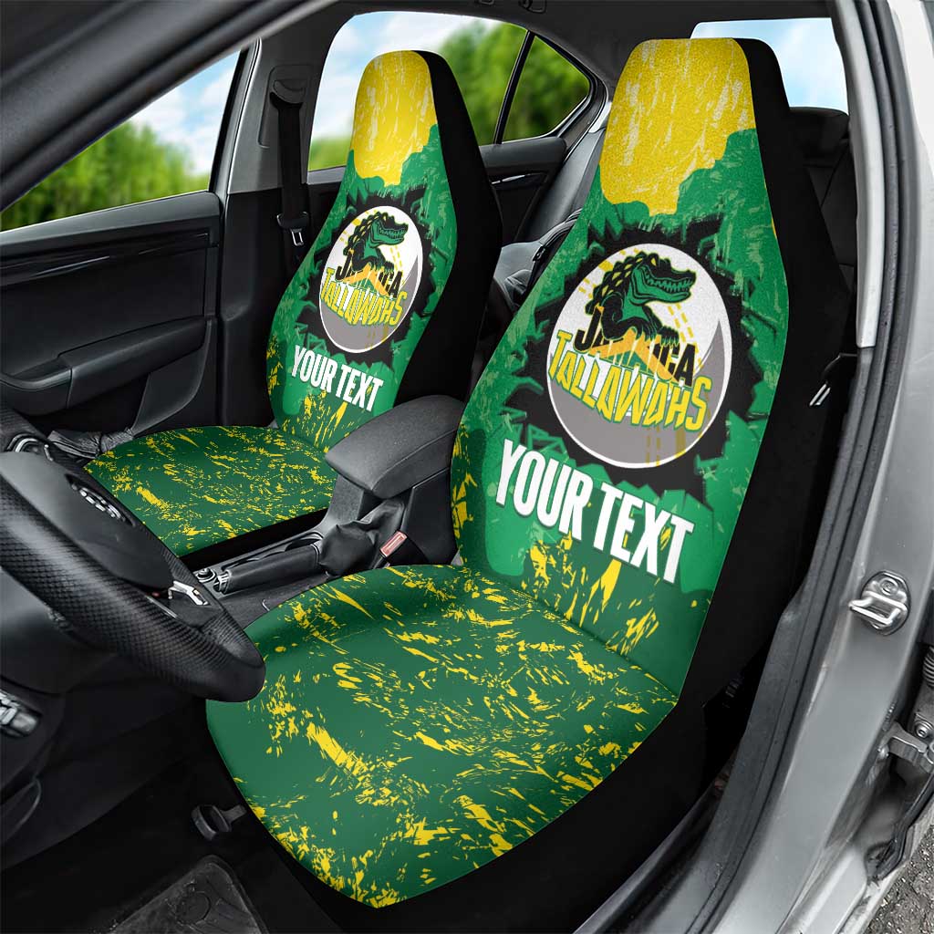 Custom Jamaica Cricket Car Seat Cover Go Champions Tallawahs Grunge Style