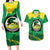 Custom Jamaica Cricket Couples Matching Long Sleeve Bodycon Dress and Hawaiian Shirt Go Champions Tallawahs Grunge Style