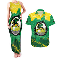 Custom Jamaica Cricket Couples Matching Tank Maxi Dress and Hawaiian Shirt Go Champions Tallawahs Grunge Style